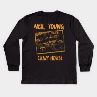 neil-young-crazy-horse Kids Long Sleeve T-Shirt